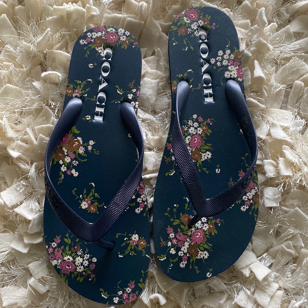 ✅Coach Zak Flip Flops / Sandals NAVY